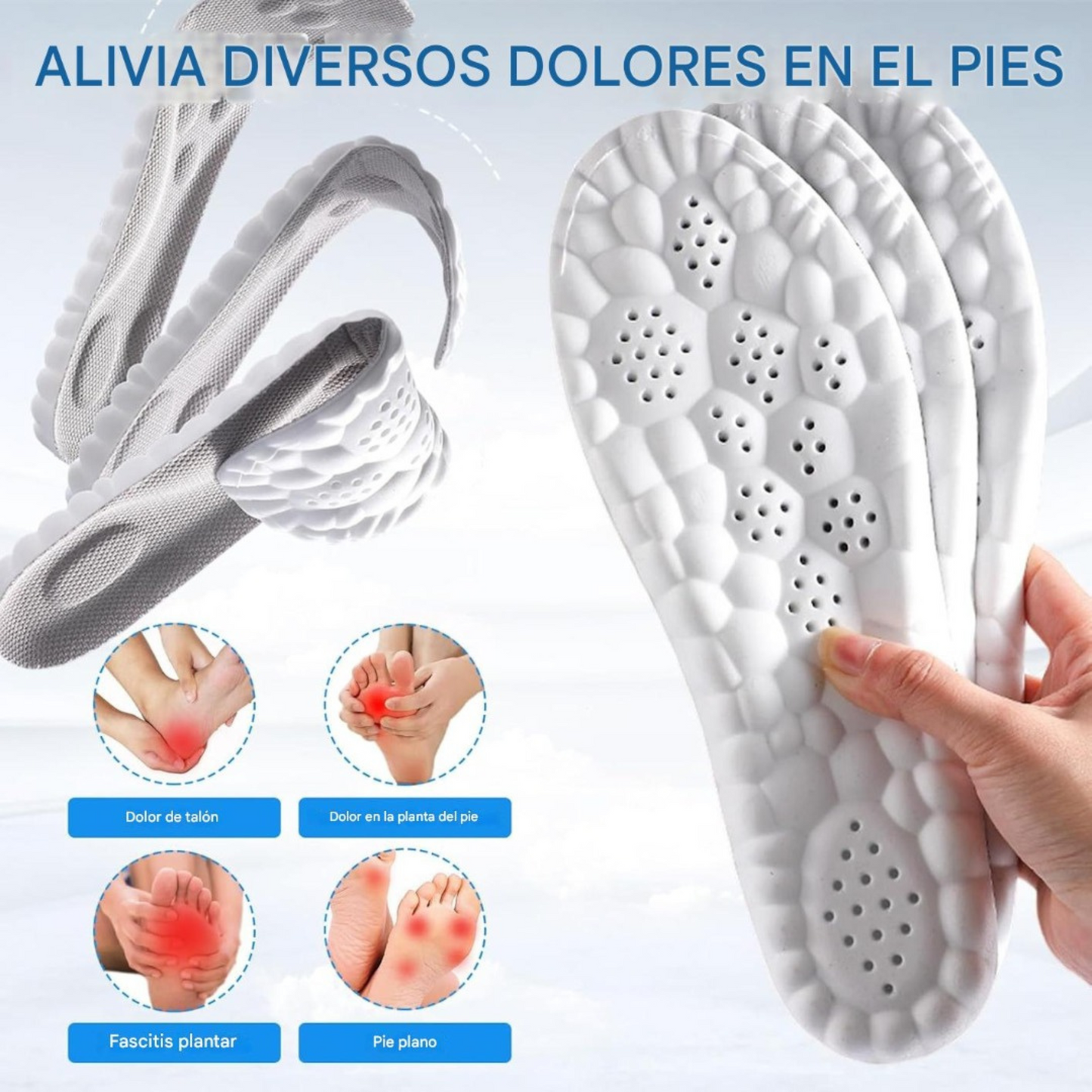 Plantillas para fascitis plantar con efecto masaje